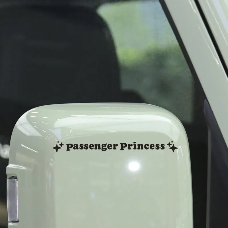 1/2pcs Mirror Decoration Sticker Passenger Princess Star Mirror Decal Sticker Rearview Mirror Car Vinyl Decoration Car Decal