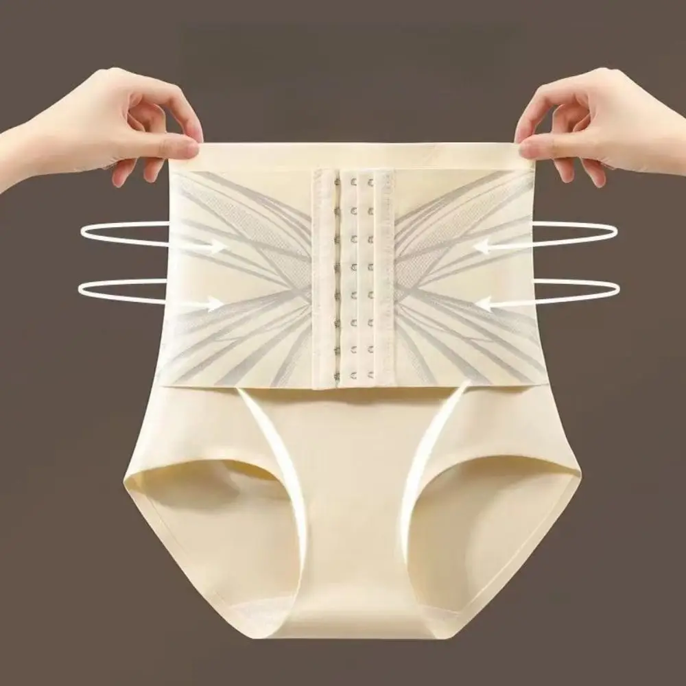 

High Waist Slimming Shapewear Buckle Shapers Seamless Panties Women Lingerie Waist Trainer Tummy Control Underpants Daily