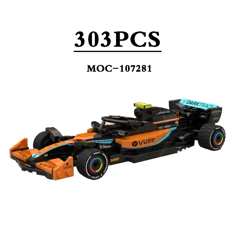 

MOC-107281 Building Block F1 Formula Small Racing Stitching Model 303PCS Children's Building Block Toy Birthday Christmas Gift