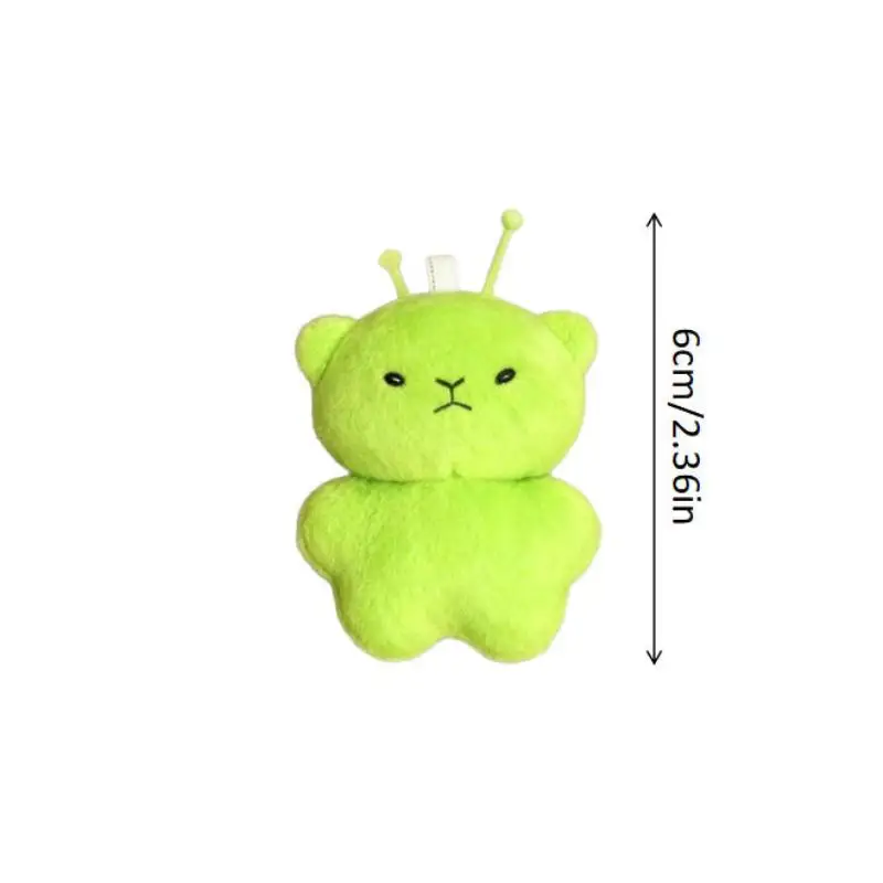 1/2 Stuks Groene Alien Kat Knuffel Sleutelhanger Hanger Cartoon Knuffeldier Charms Accessoires Creatieve Leuke Rugzakken Party Gift