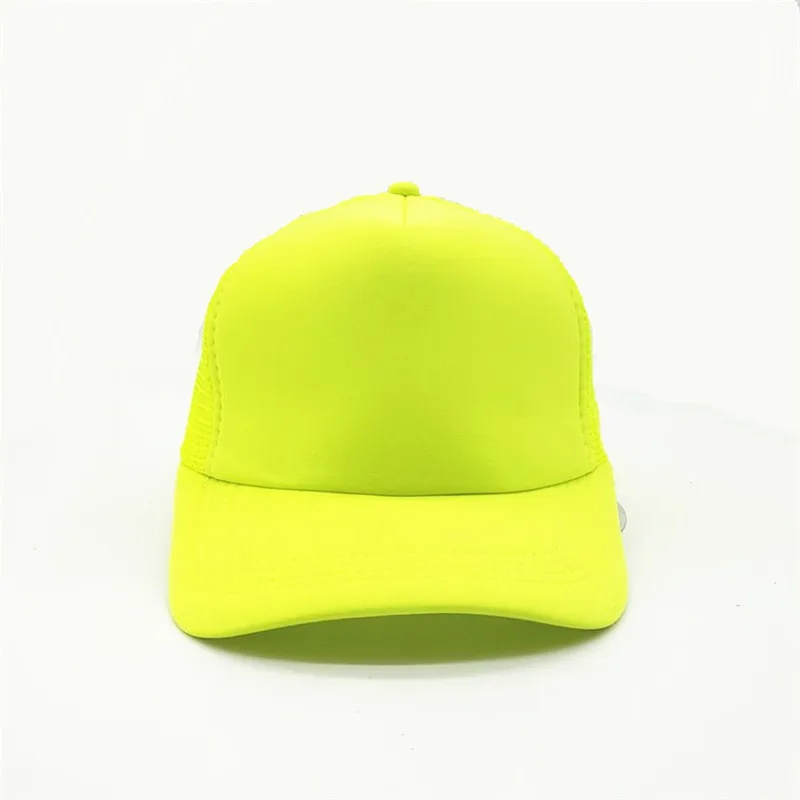 1-teilige Sommer-Trucker-Mütze mit individuellem Logo für Männer und Frauen, Netz-Polyester-Baseballkappe, bedrucktes Netz, Papa-Hüte, verstellbares Sonnenhut-Visier – Detail 14