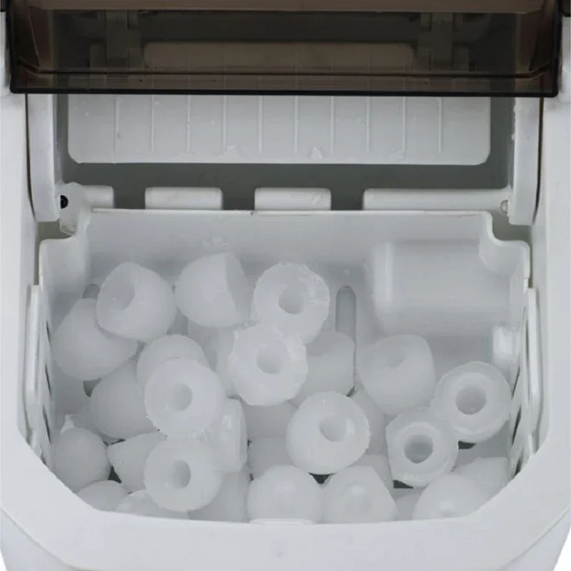 ماكينة صنع مكعبات الثلج الكهربائية المحمولة الأوتوماتيكية ، ماكينة صنع كتل الثلج الدائرية ، 15 ، 24 ساعة ، مناسبة للبار العائلي ، مقهى ، أو V