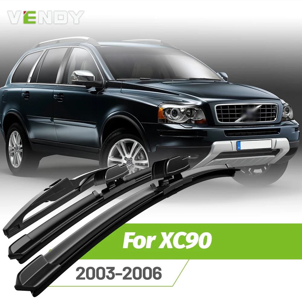 

Front & Rear Wiper Blades Set For Volvo XC90 MK1 2003-2006 Windshield Windscreen Window Rain Brushes 24"+21"+15"