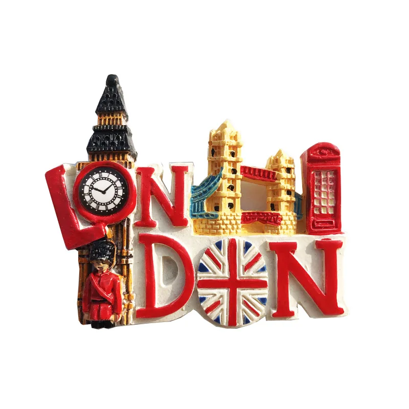 London Refrigerator Magnet Sticker Landmark Fridge Magnet Cultural Tourism Decoration Craft Gift Magnetic Refrigerator Sticker