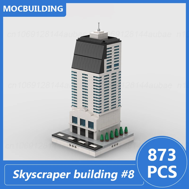 Blocs de construction MOC série ville modulaire gratte-ciel, briques à assembler, affichage d'architecture urbain, jouets éducatifs créatifs, cadeaux