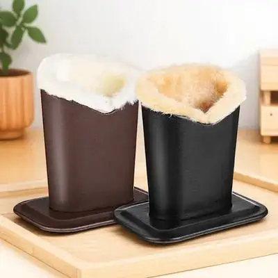 

2pcs Eyeglass Holder Premium Plushed Lining Scratch-Resistant For Desk Study Room Nightstand Eyewear Storage Case