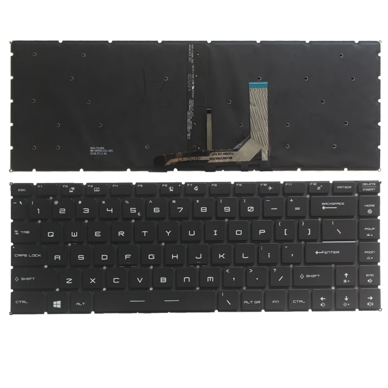 New for MSI GS65 GS65VR MS-16Q1 GF63 8RC 8RD MS-16R1 MS-16R4 GF65 Thin 9SD 9SE 10SD MS-16W1 laptop US English keyboard Backlight