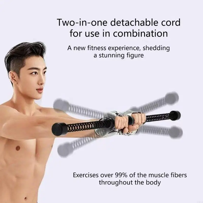 2 قطعة حبال بناء العضلات العضلة ذات الرأسين ثلاثية الرؤوس مقوي معدات اللياقة البدنية الرياضية