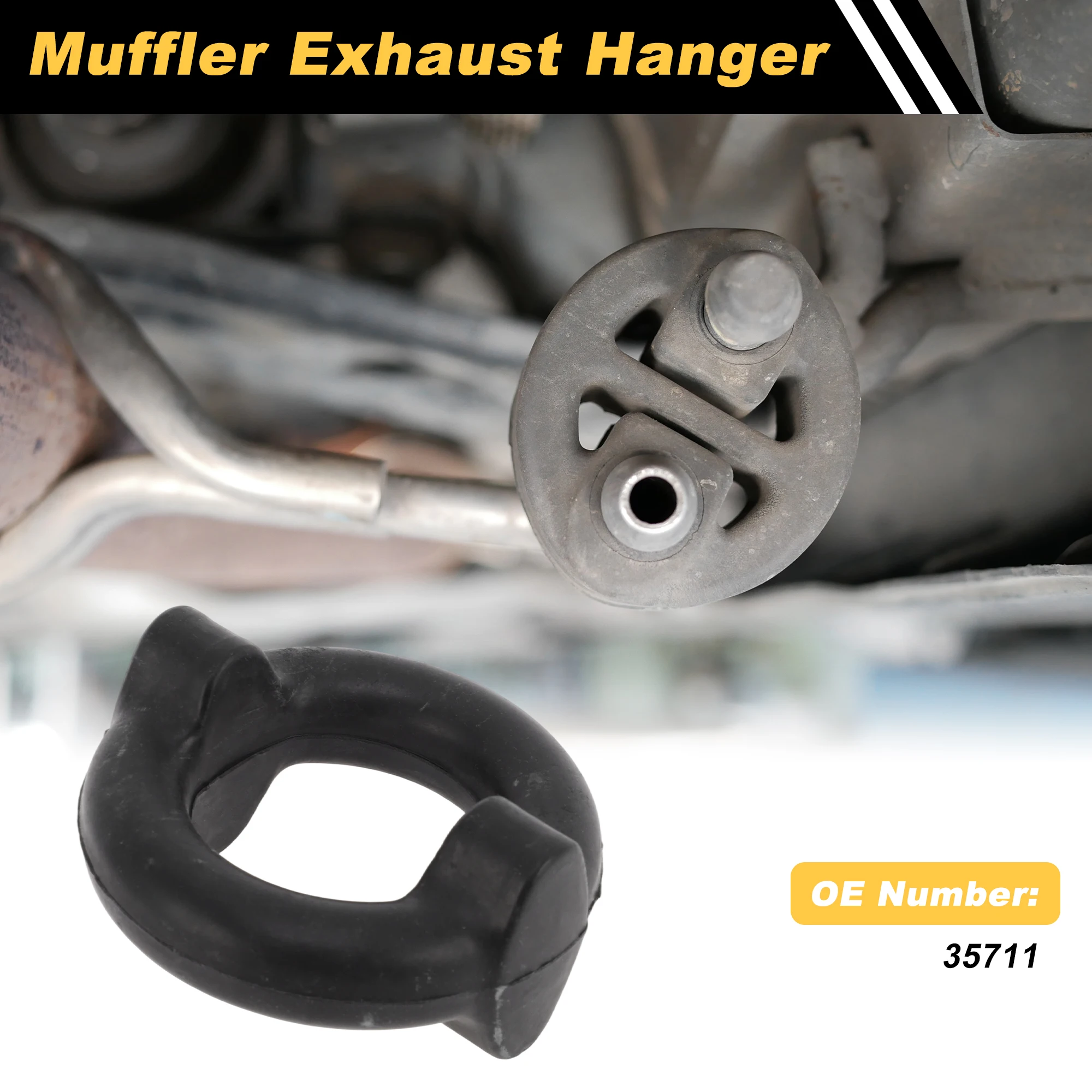 

UXCELL Muffler Exhaust Hanger for Toyota Corolla 03-08 Replacement No.35711 Black 1 Pc
