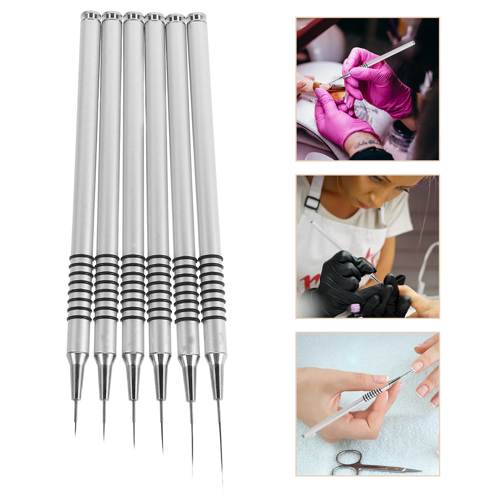 

6-Piece Art Brush Set Japanese Style Striping Brushes Diy Detailing Tools For Manicure Gel Polish Creative Nail Design Liner