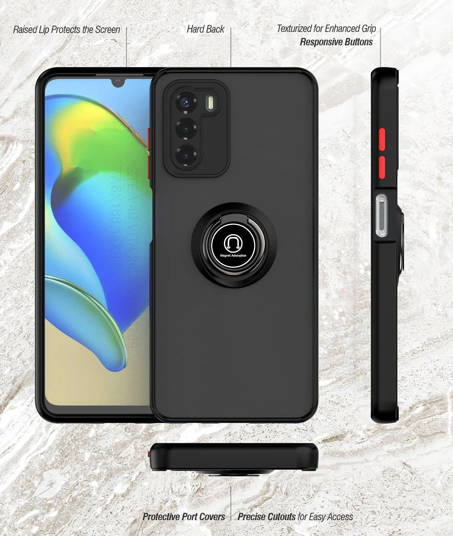 For Moto  G51 G60 G50 G30 G20  E30 E50 Fusion Neo Pro UItra Motorola G42 G52 G22 G31 G41 Ring case  Holder Stand Hard PC Cover view 6