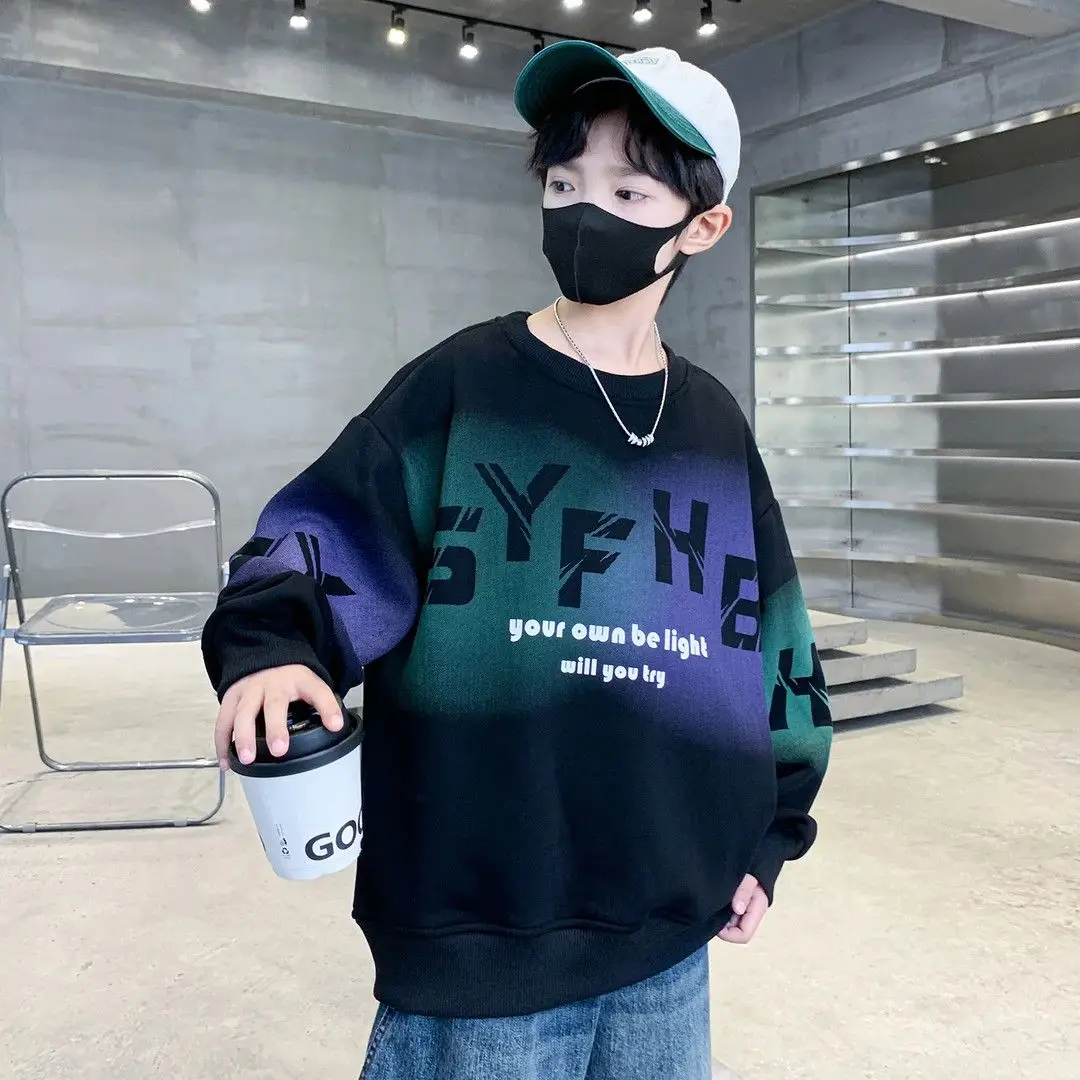 Teen Boys Trendy Print Hoodie Loose Fit Casual Comfortable Streetwear Fashion Sweatshirt Daily Outfit