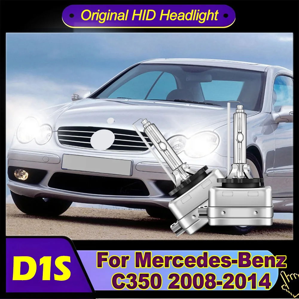 

2 шт. D1S ксеноновая фара 6000K супер яркая оригинальная HID фара ближнего света для Mercedes-Benz C350 2008-2014 Plug and Play