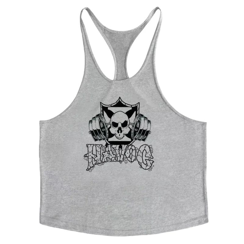 Canotta da palestra per la costruzione muscolare da uomo – Gilet senza maniche con schienale a Y, abbigliamento da allenamento in cotone traspirante per sessioni, definizione muscolare