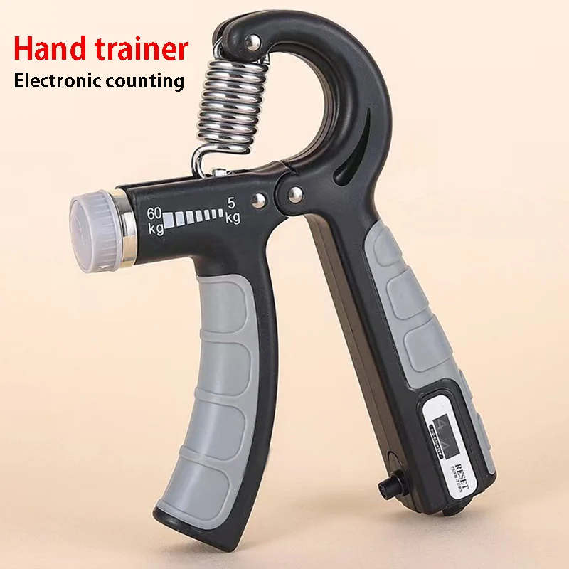 Hand Trainer Men's Professional Wrist Strength 5-60KG Durable Counting Grip Adjustable Non-slip Handle Tension Device