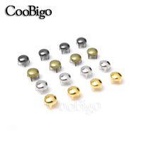 100pcs 6mm Metal Claw Rivets Studs Round Cap Leather Nailhead Bead Spikes for Clothes Bag Leathercraft Shoes Decor Accessories