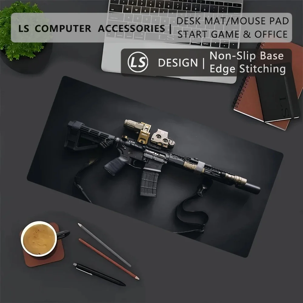 Gun Series Cleaning Rubber Mouse Pad AR15 AK47 High Definition Office Gaming keyboard pad Computer Desk Mat FPS Gun Gamers
