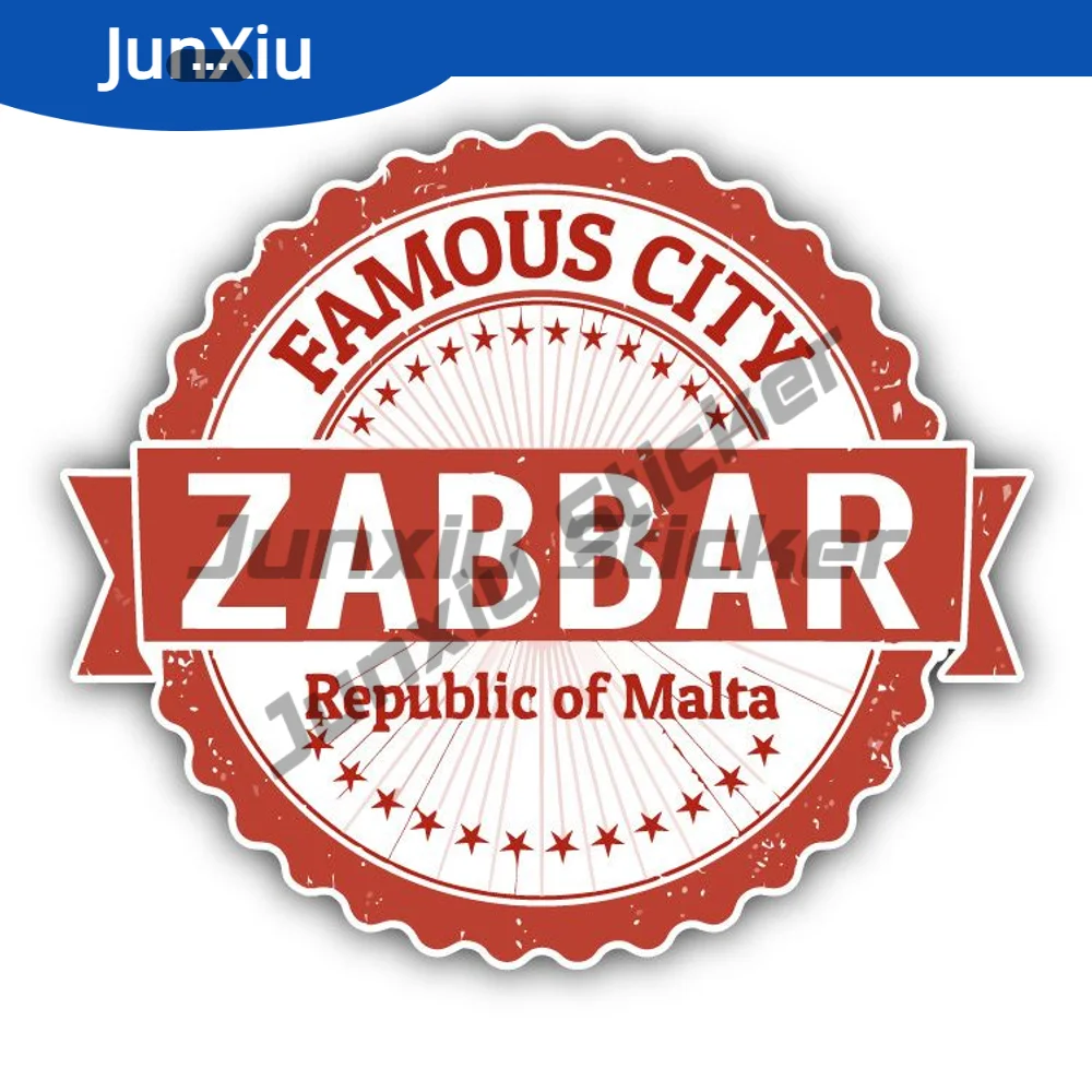 

Zabbar City Sticker Malta Travel Stamp Car Decal Scratch-proof Accessories For Motorcycle Bumper Truck Pickup Camper Car Body
