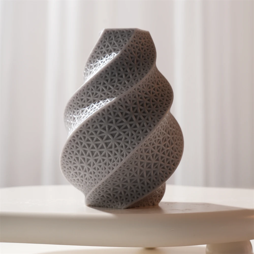 

Geometric Wave Twirl Taper Spiral Silicone Mould Gridding Pillar Swirl Candle Molds Abstract Decorative Wavy Soy Wax Mold