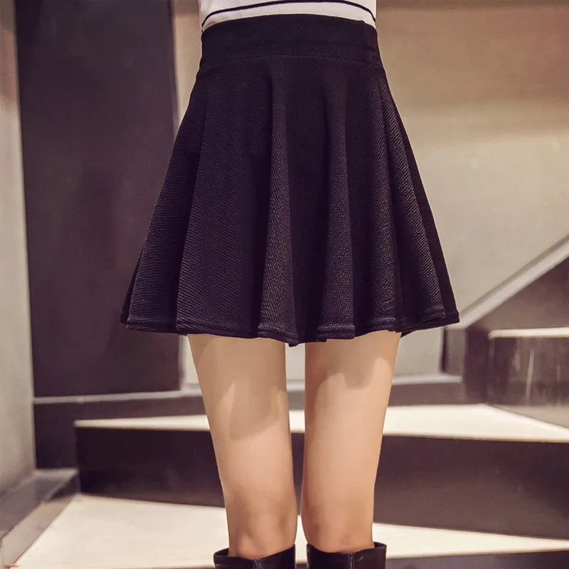 

Fashion Women Short Skirt Sexy Uniform Pleated Mini Elastic Skirts Summer Korean Female Group Performance Tennis Skirts Sun Kilt