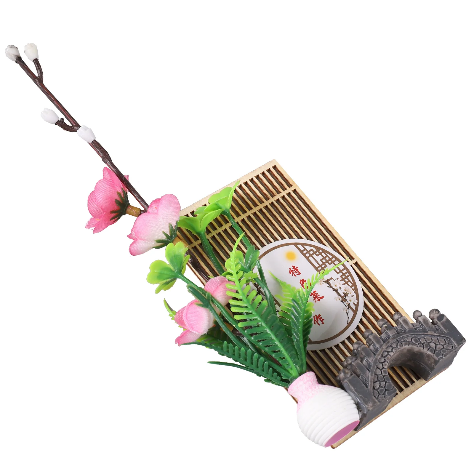

Simulated Flower Embellishment Sushi Plate Decor Faux Plants Indoor Decoration Japanese Restaurant Supply Non Fading Lifelike
