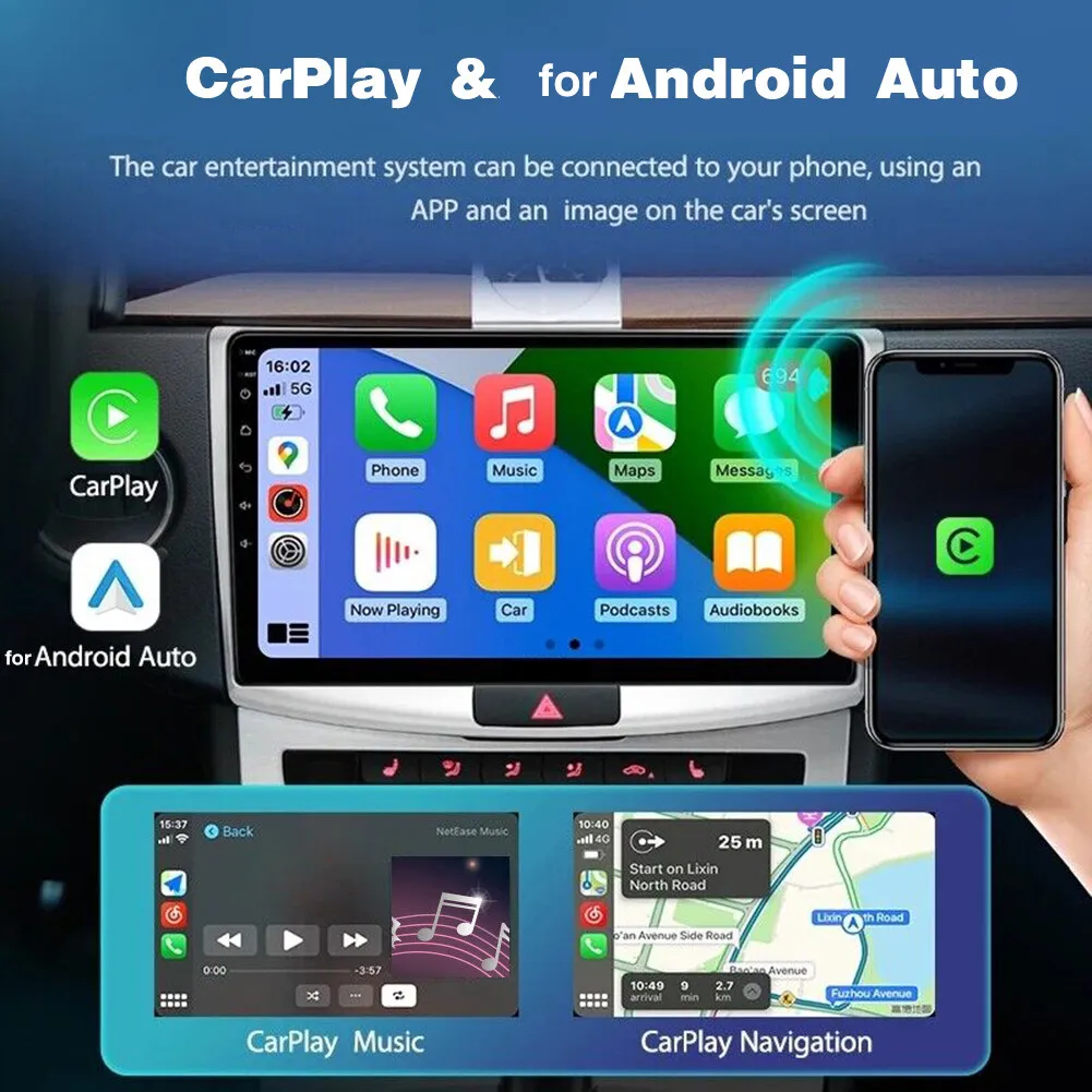 for Jeep Wrangler JL 2018-2021 for Jeep Gladiator JT 2020-2021  Wireless Carplay&Android Auto 9