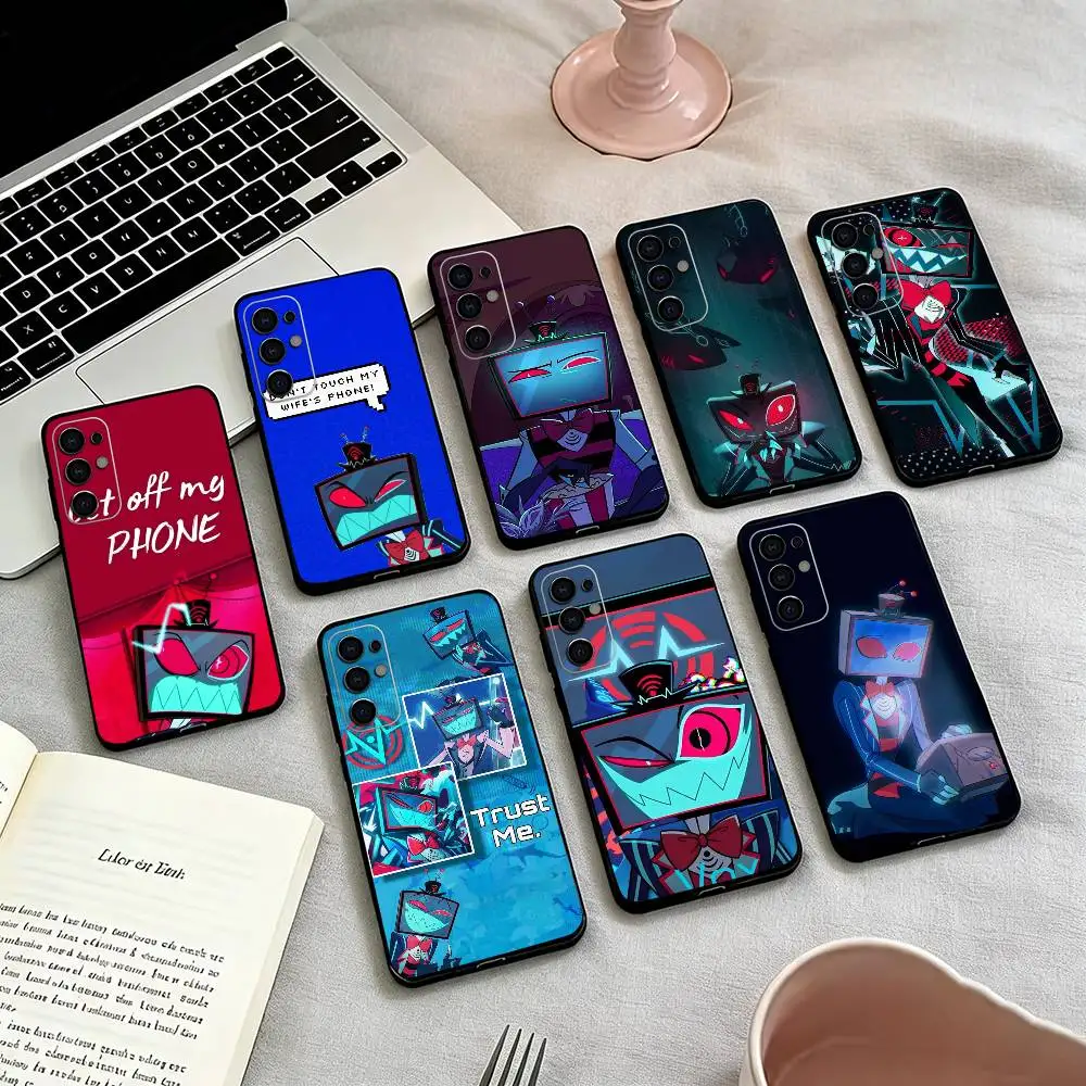 

H-HazbinS Vox-x Hotel Trust Phone Case Black Silicone Soft For Samsung S25,S24,S21,S22,S23,S30,Ultra,S20,Plus,Fe,Lite