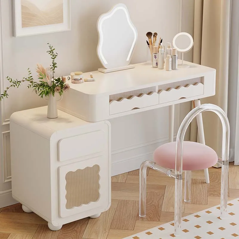 White Drawer Dresser Luxury Desings Nordic Wooden Storage Makeup Dressing Table Bedroom Modern