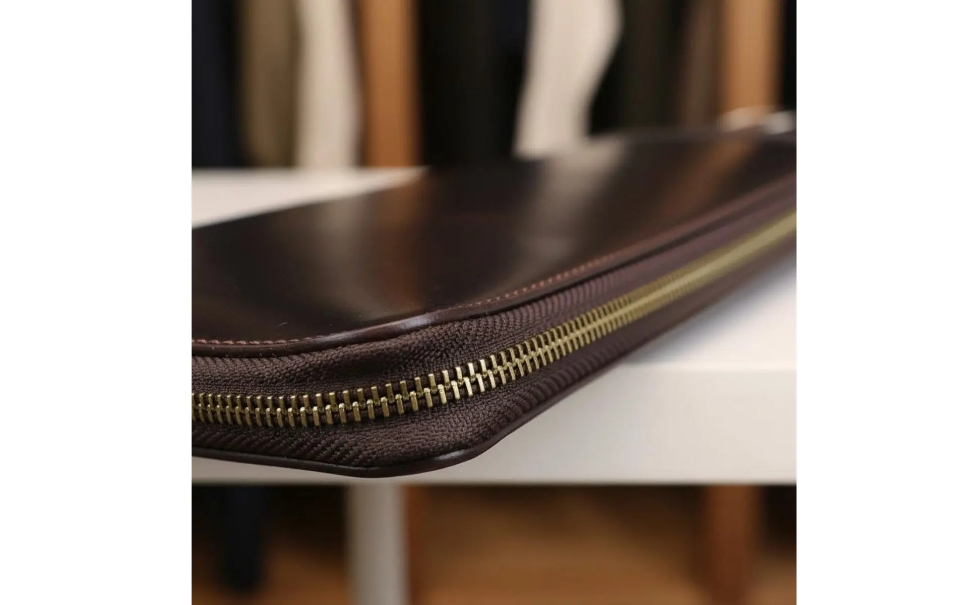 Leather Tie Travel Case Hook Design Leather Tie Box Necktie Storage Box Slim for Travelers