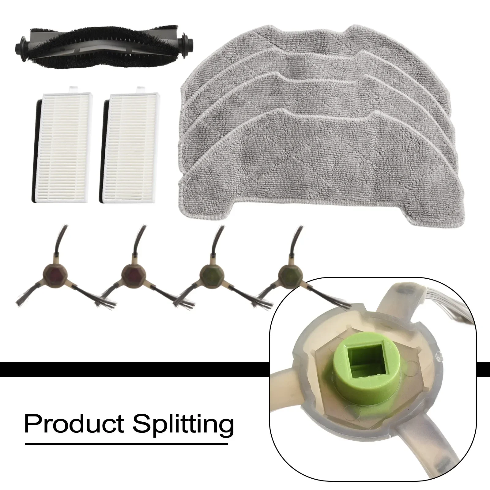 Main Side Brush Filter Mop Cloth Kit For AIRROBO P30 Vacuum Cleaner Spare Parts Household Sweeper Cleaning Tool