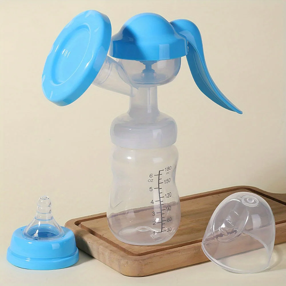 1PCS Painless & Portable Manual Breast Pump - High Suction, Chemical-Free Milk Collector for Postpartum Moms, Milking Machine