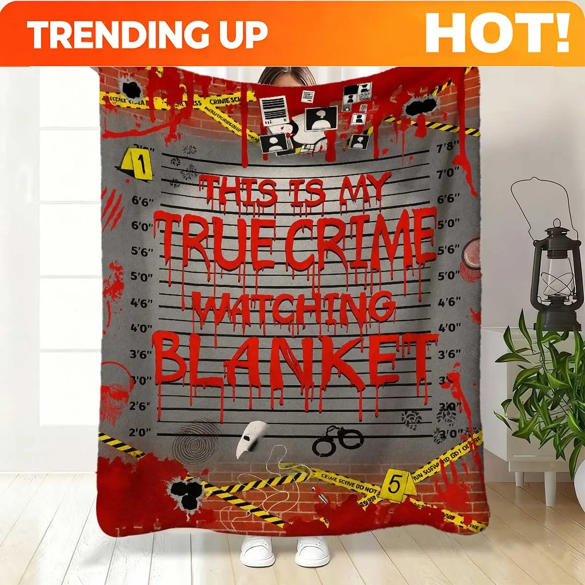 Customization This Is My Ultimate Blanket For Watching True Crime Shows. It'S A Soft Flannel Throw That Is Allergy-Friendly, Tea