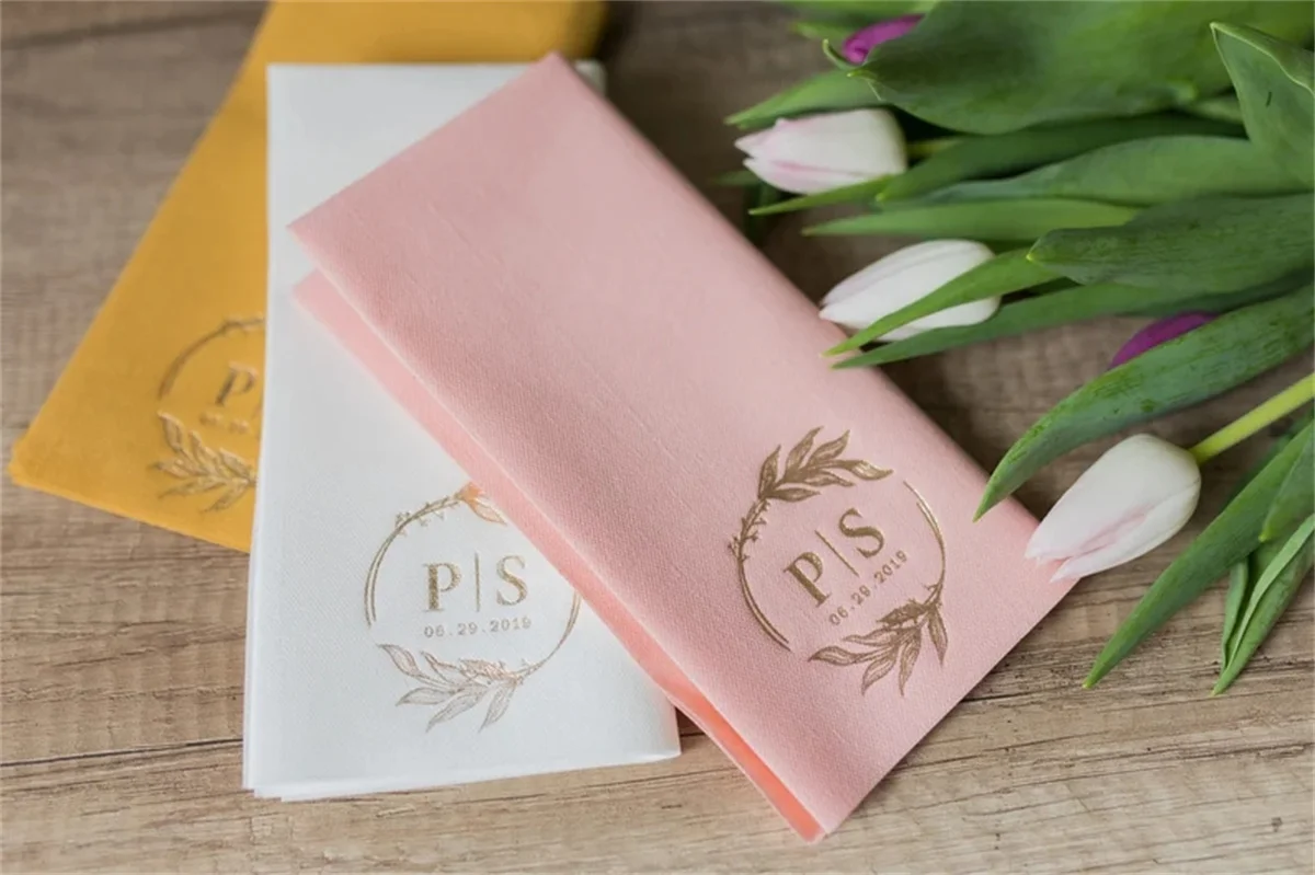 

50 PCS Personalized napkins, Soft linen like napkins disposable, Personalized napkins, DINNER,napkins, Wedding napkins, Decorpre