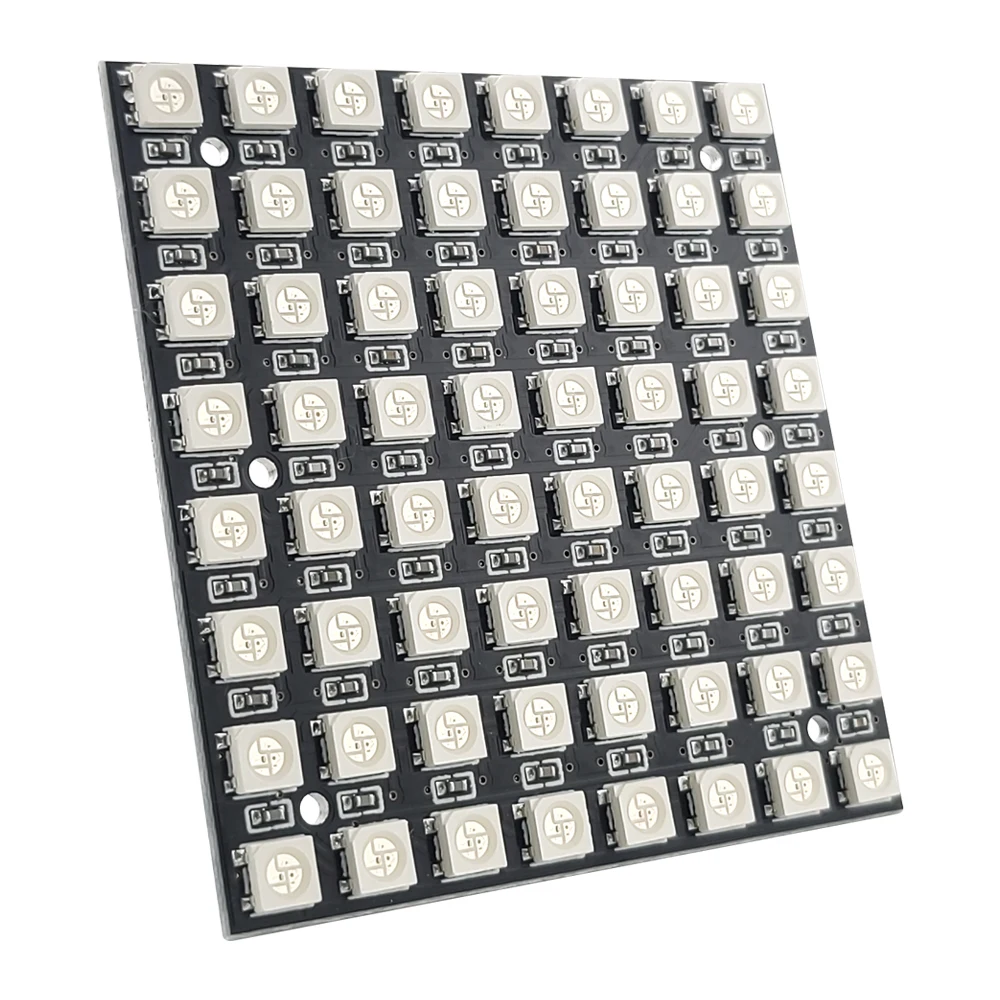 WS2812 LED وحدة 5050 RGB كامل اللون لوحة تطوير السائق 64bit الخرز 8x8 5V #4