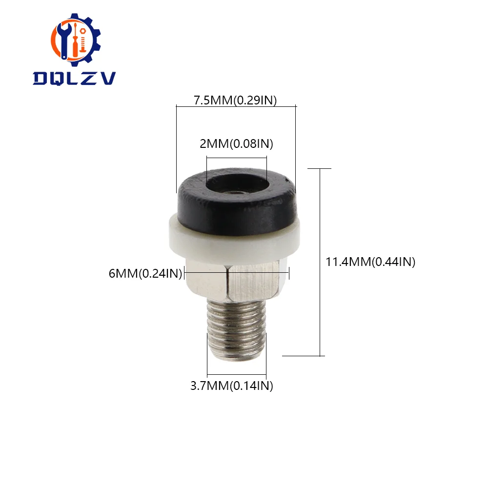 Brass 2MM Banana Socket Jack for Banana Plug Test Connector Insulated Socket Small Terminal Pure Copper Red Black Blue