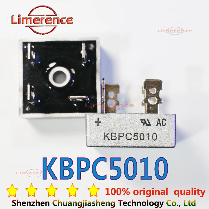 5PCS KBPC1510（15A1000V） KBPC2510（25A1000V） KBPC3510（35A1000V） KBPC5010（50A1000V）