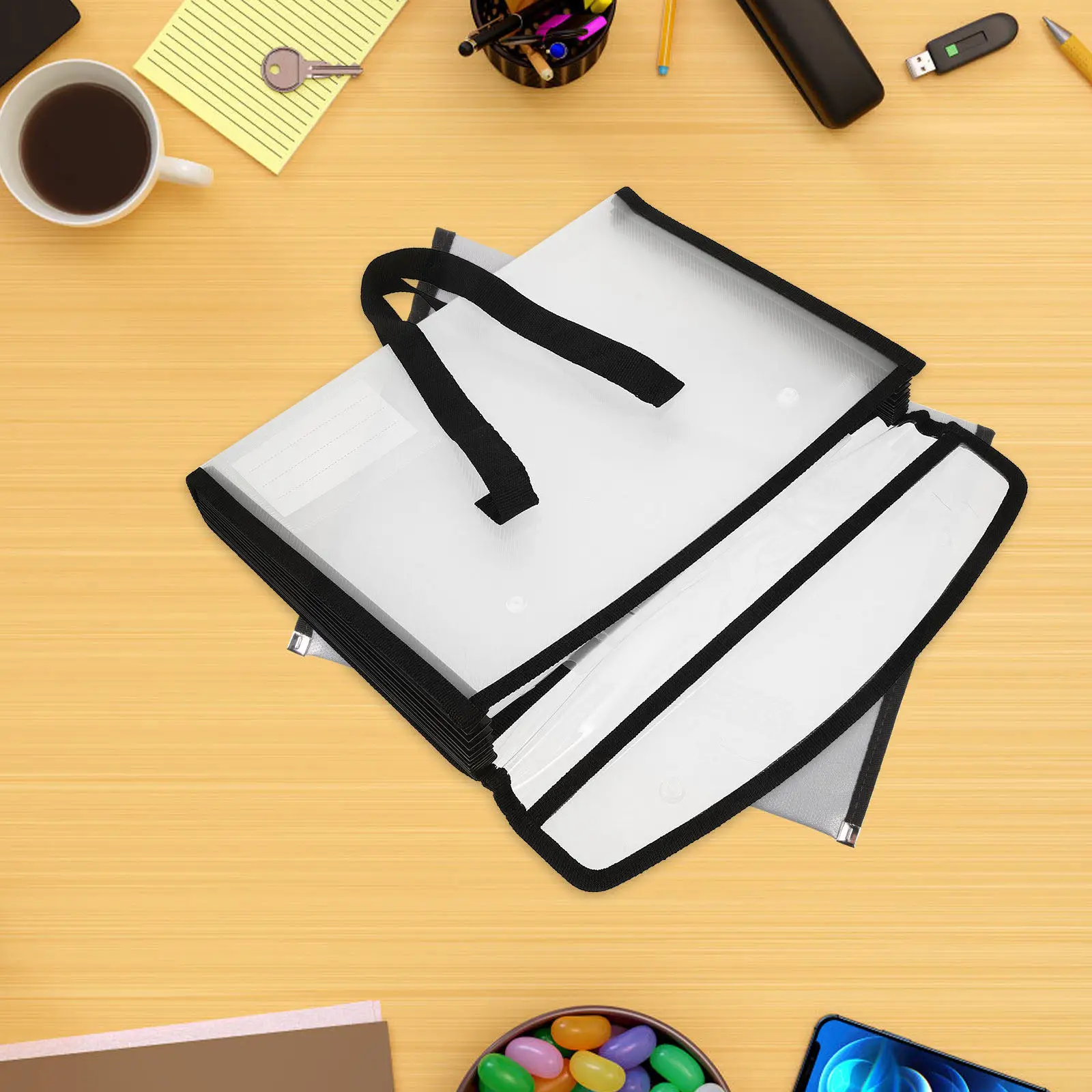 

Accordion File Organizer Plastic Document Folder Bag Expanding Multi Pocket File Folder Receipt Organizer Portable Paper Storage