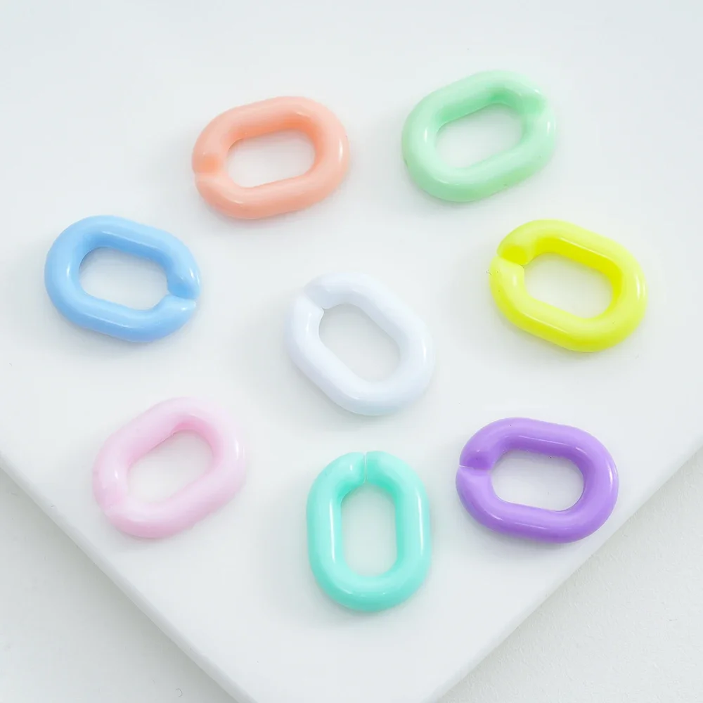 Plastic Linking Rings squre Quick Link Connectors Open Linking Rings Candy Colors Link Ring for DIY Phone Acrylic Making