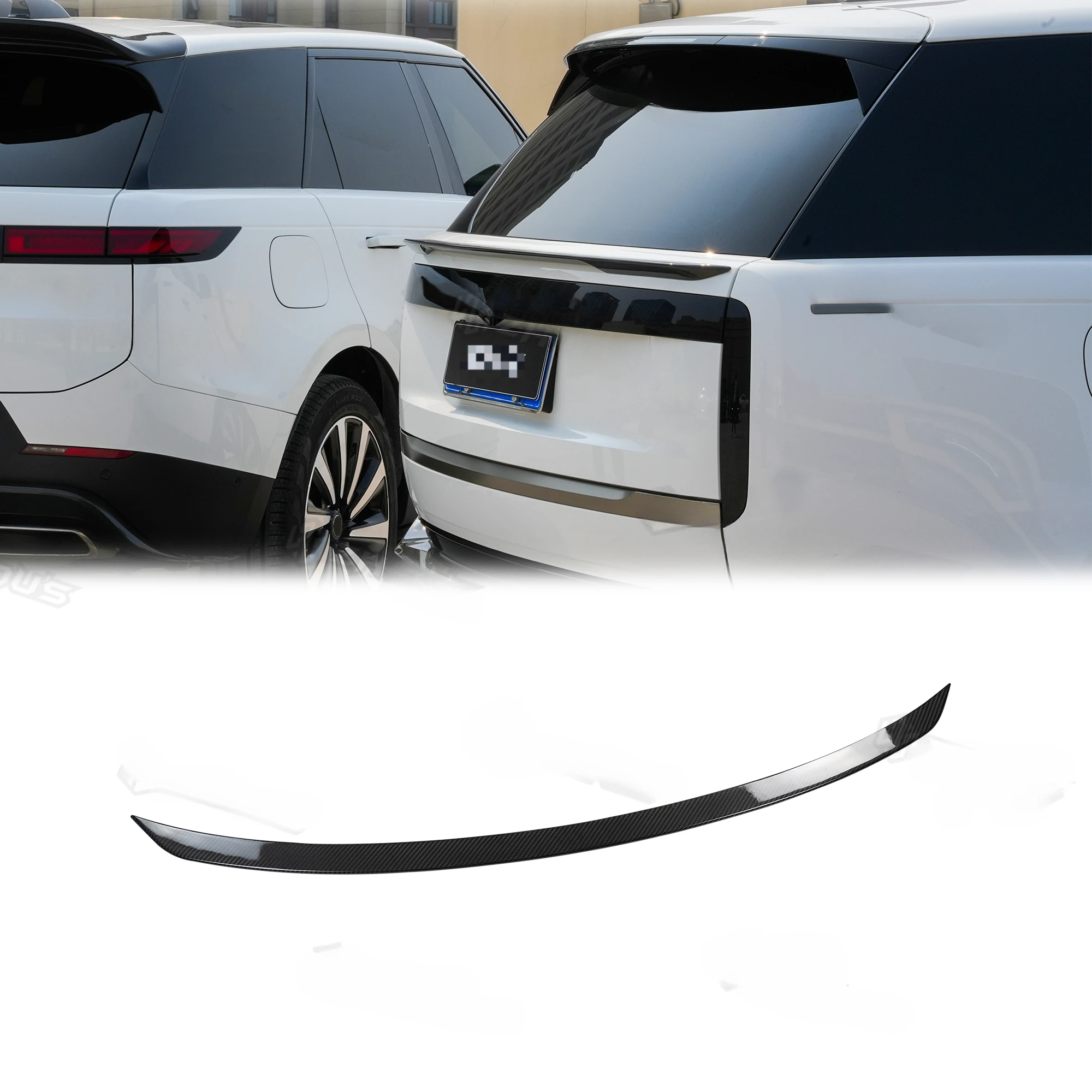 Wholesale Price Car Accessories Universal Style Carbon Fiber MIDDLE SPOILER For Land Rover Range Rover 2022 2023custom