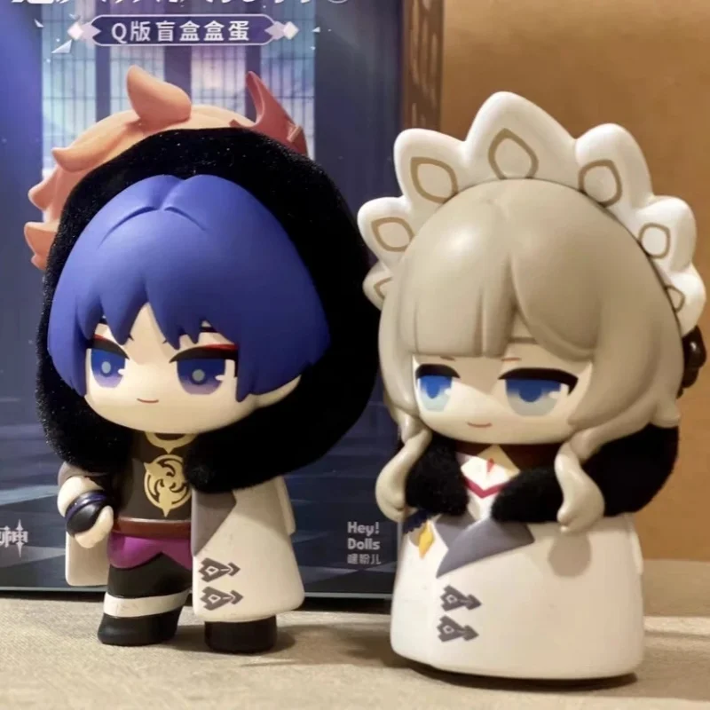 Oryginalna figurka Genshin Fatui Harbinger Blind Box Mihoyo, dekoracja na biurko, model zabawka, prezent świąteczny, nowa pudełko z niespodzianką