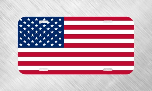 USA American Flag US America License Plate Auto Car Tag FREE SHIP Aluminum