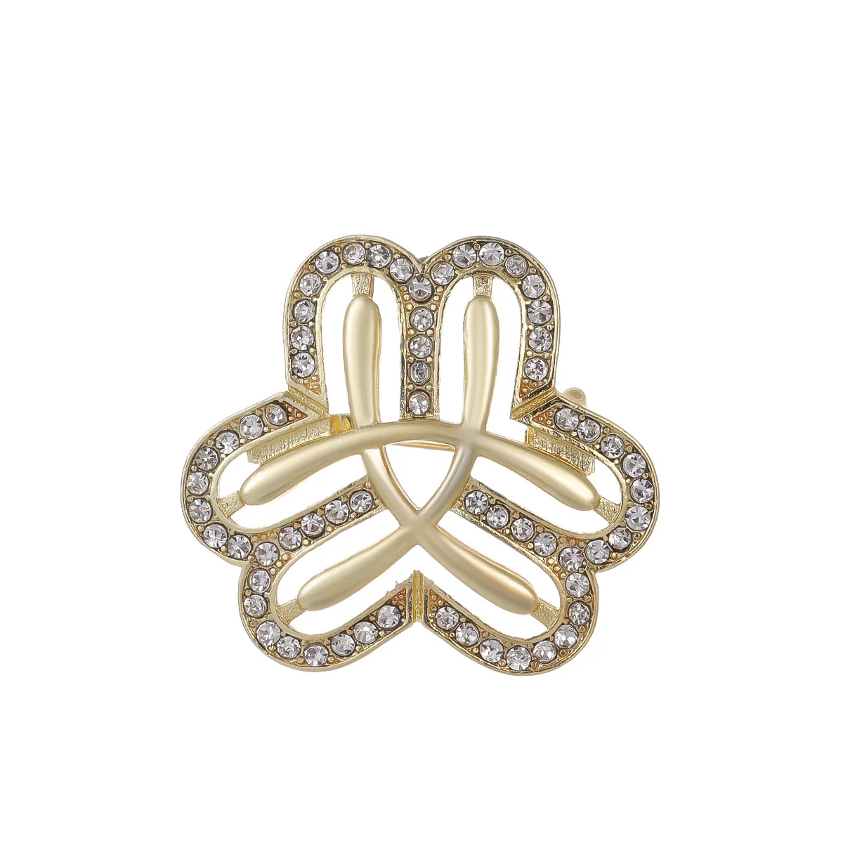 New Women's Federation anti-light brooch exquisite rhinestone personalized Women's Federation badge brooch suit collar pin shirt
