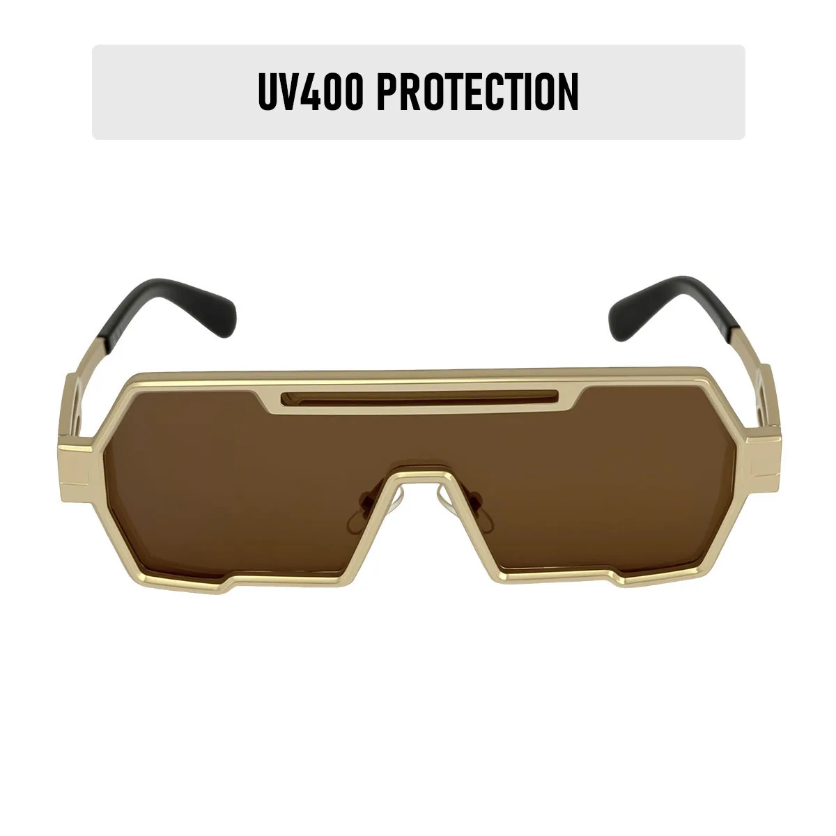 Quadratische Steampunk-Sonnenbrille für Damen 2026 Einteilige UV400-Schutz Sonnenbrille für Herren Markendesign Modische Brille Gafas De Sol Hombre – Detail 3