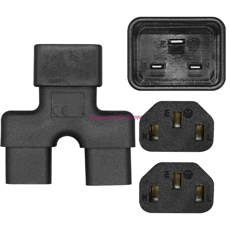 N3UC Space Saving To Two Power Cord Converters C20 Male To Double C13 Female For Server Cabinets