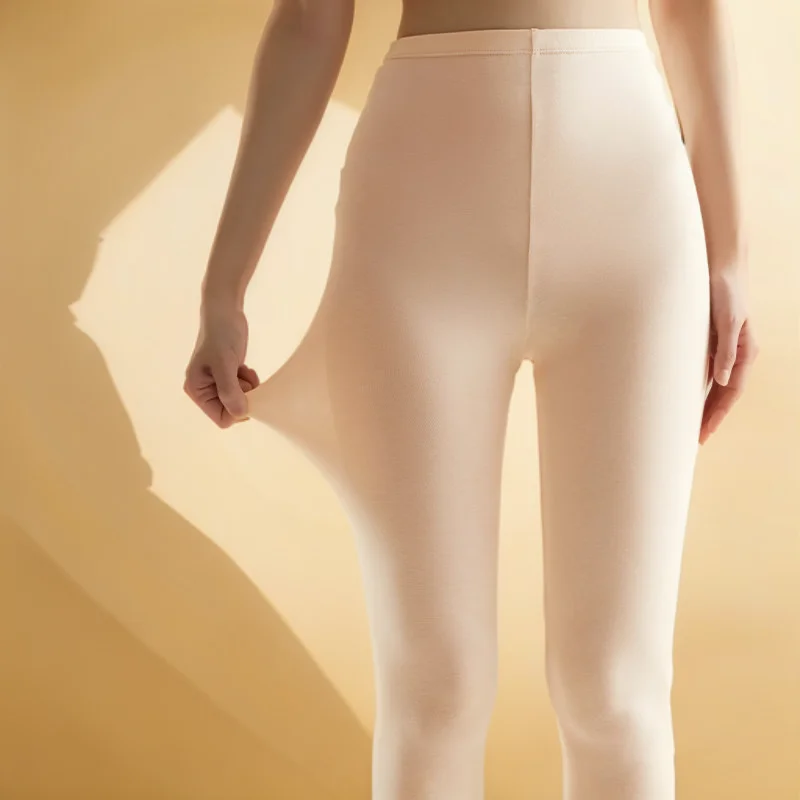 Leggings térmicas femininas primavera outono sem forro apertam v-buttocks tom fino-ajuste ins goth absorvente suor pele-apertado preto azul