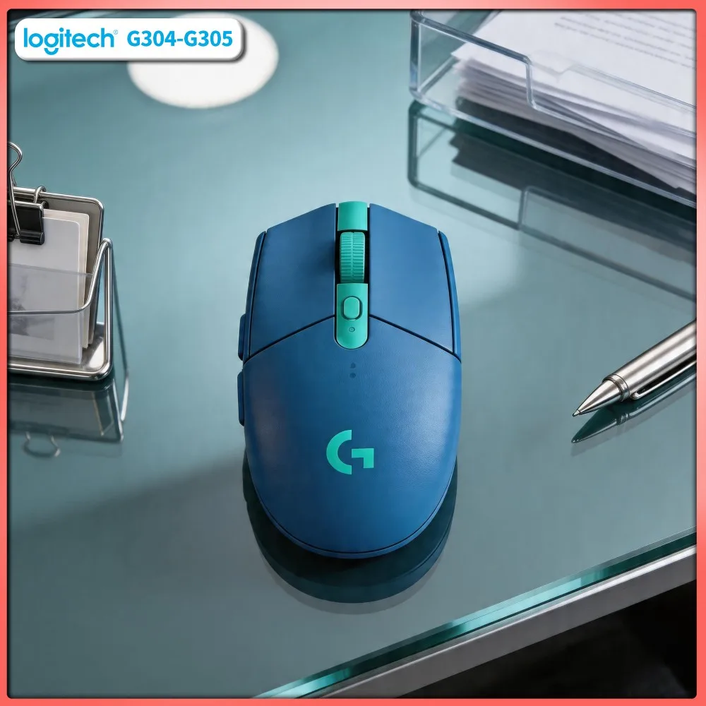 Wireless Logitech G305 Gaming Mouse, 12000 DPI HERO, 6 Programmable Buttons, 250h Battery, PC Mac Gamer Essential Accessory Tool