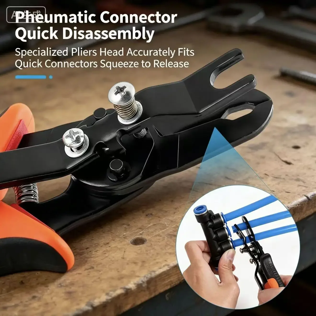 Professional Pneumatic Air Tube Disconnect Pliers Push Fit Fitting Remover Tool Fit 6mm 8mm 10mm 12mm Tubing High Carbon Steel F