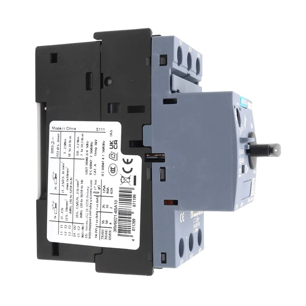 

Оригинальные автоматические выключатели с регулируемым током, защищают 3RV6021-4AA15/4BA15/4CA15/4DA15/4NA10/4EA10/4PA10/4FA10, поворотный умный переключатель