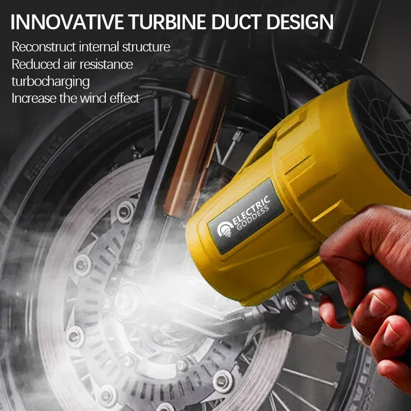 200m/s Brushless Turbofan Wind Gun 50000rpm Rechargeable Hairdryer Dust Removal Leaf Removal For Dewalt 20v Batteries