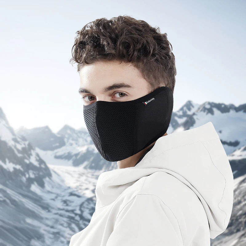 Winter Face Mask for Men Microfleece Warm Mask Outdoor Cycling Windproof Breathe Neck Warmer Male Adjustable Motorcycle Mask